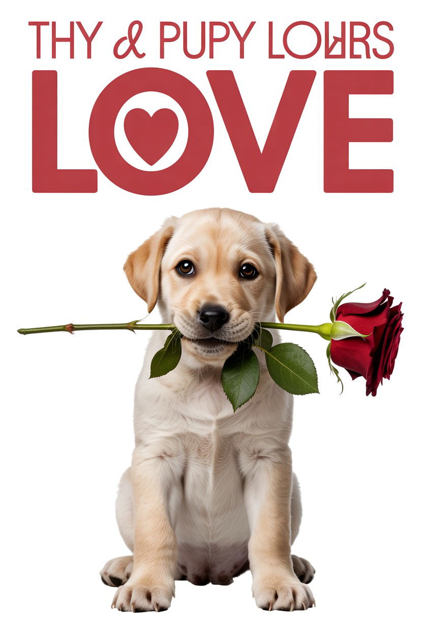 Puppy Love Card - 25 Valentine's Day Pet Card Ideas