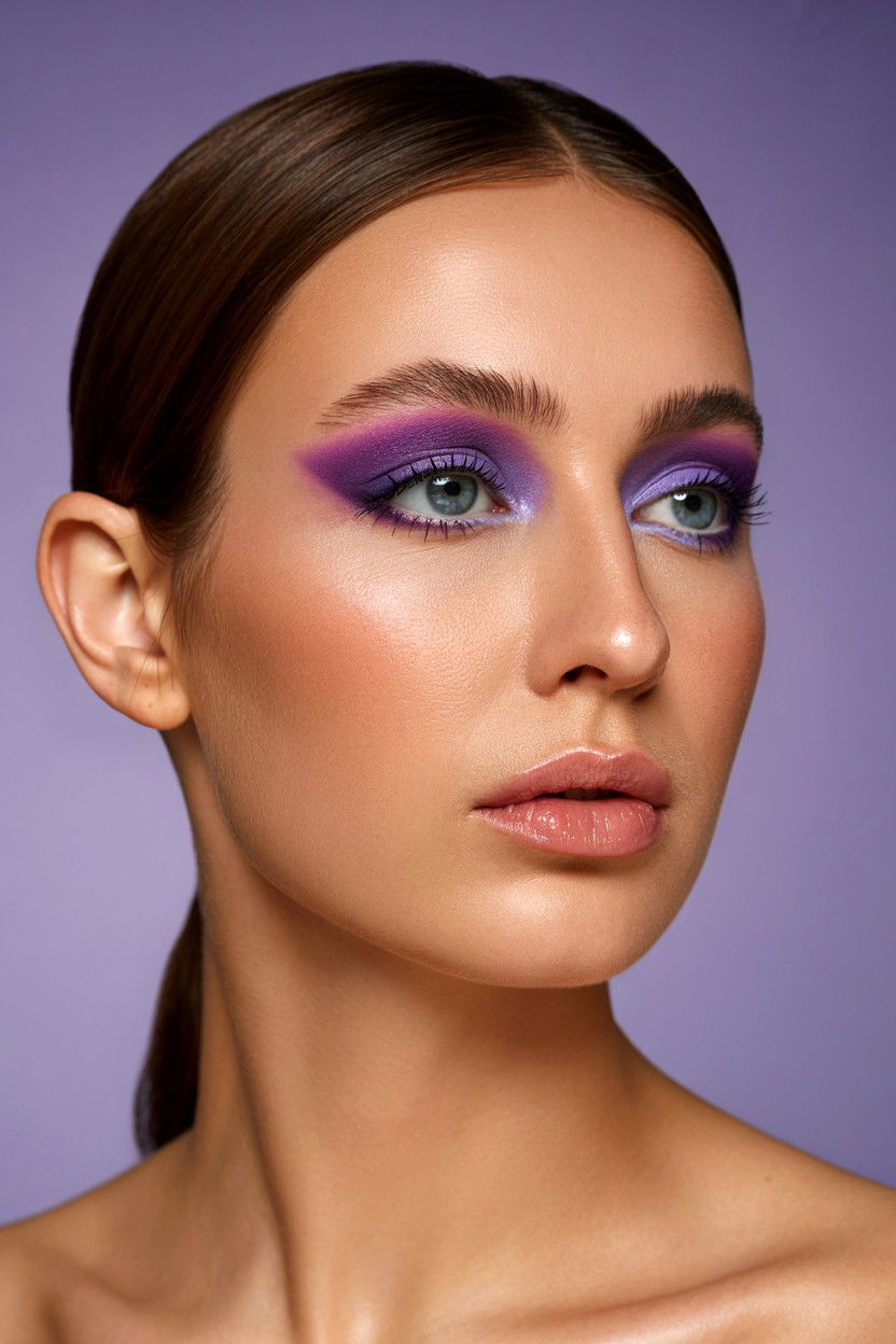 Purple Eyeshadow - 25 Bold Valentine's Day Makeup Ideas