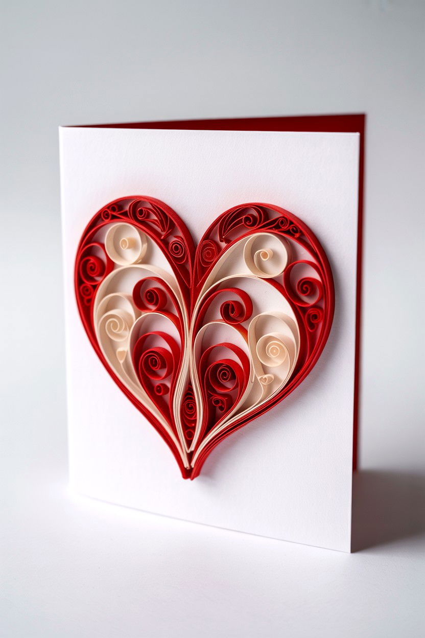 Quilled paper cards - 25 Creative Valentine's Day Card Ideas