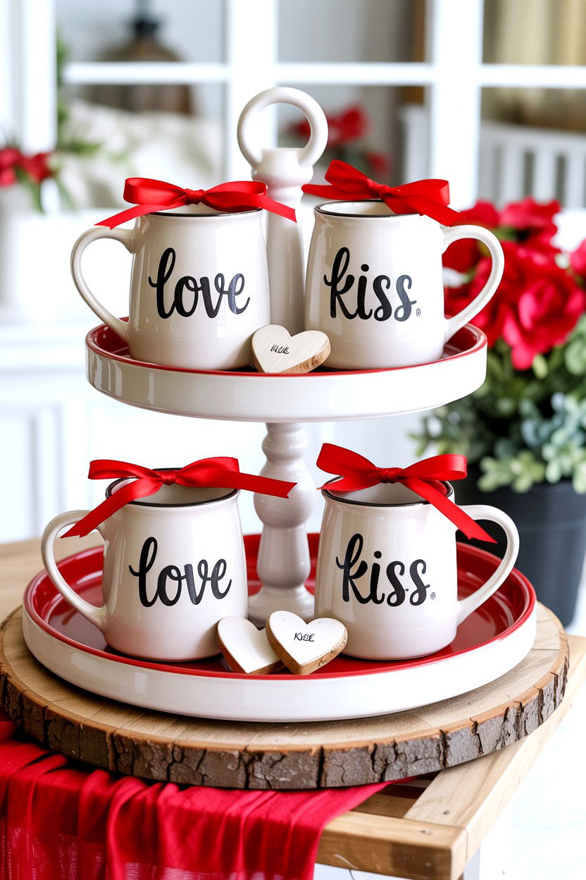 Rae Dunn Valentine Tray - 25 Valentine's Day Tiered Tray Ideas