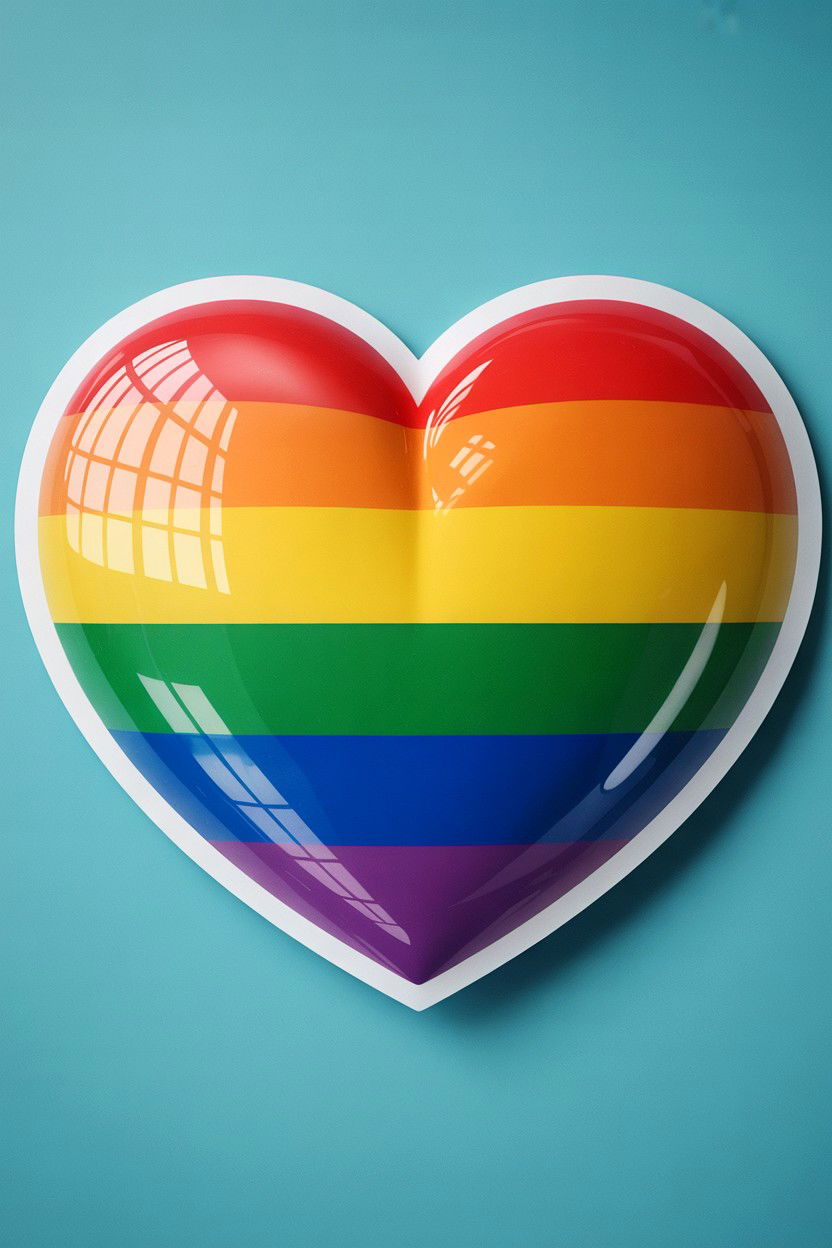 Rainbow Heart - 25 Valentine's Day Sticker Ideas