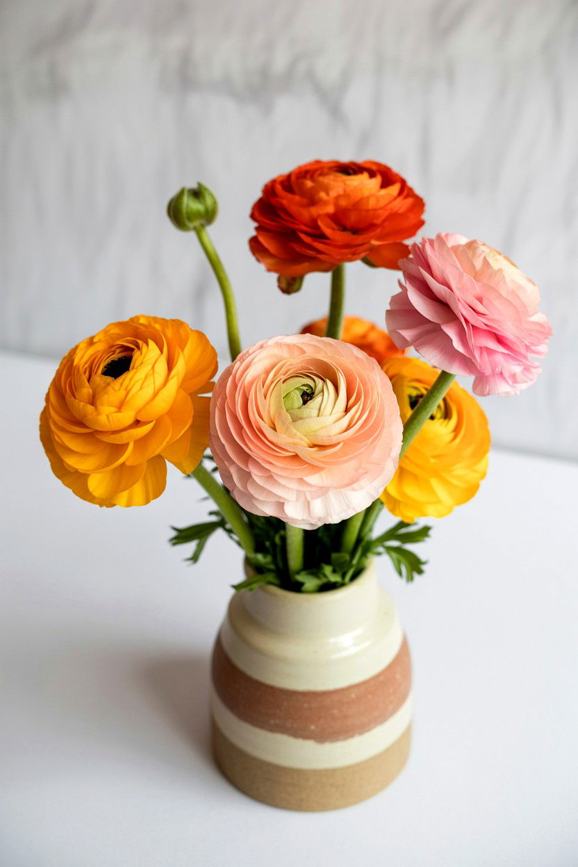 Ranunculus flower arrangement - 25 Valentine's Day Bouquet Ideas