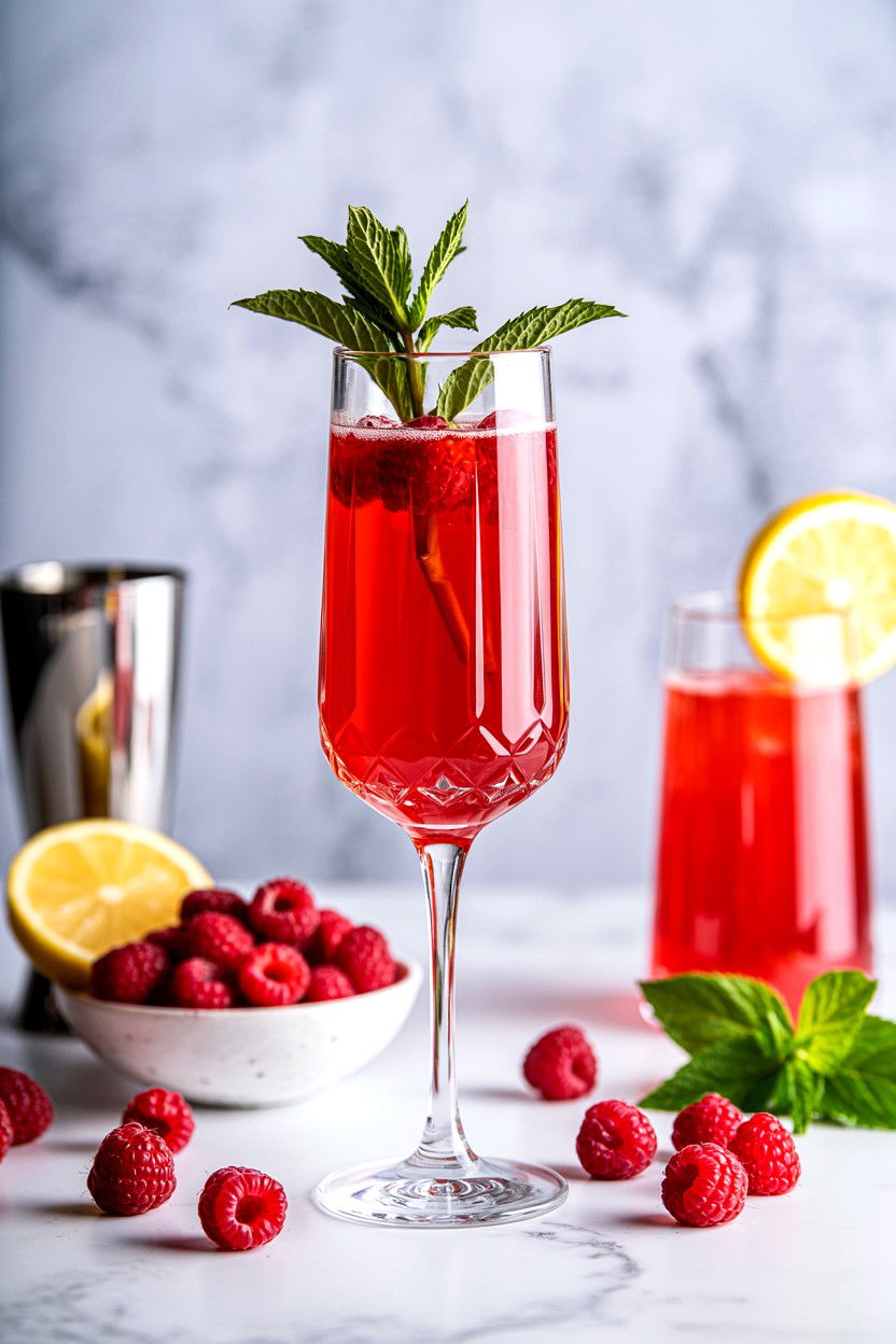 Raspberry Mimosa - 25 Valentine's Day Champagne Cocktails