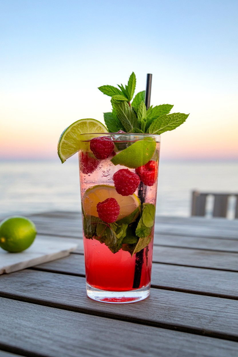 Raspberry Mojito - 25 Valentine's Day Pink Drink Ideas