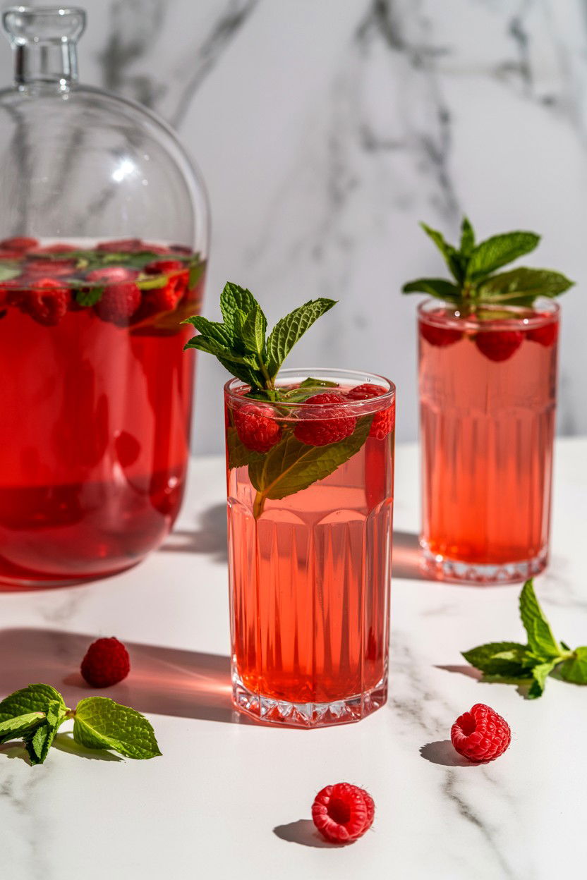 Raspberry Rose Lemonade - 25 Valentine's Day Non Alcoholic Drink Ideas