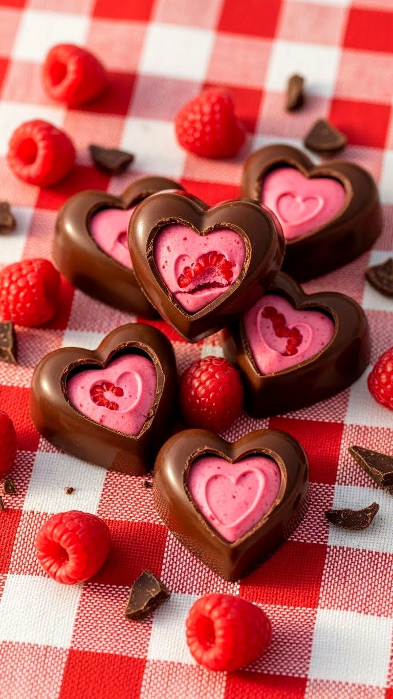 Raspberry hearts - 25 valentine's day heart candy