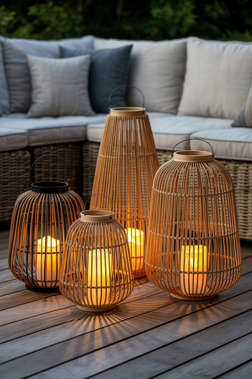 Rattan Lantern Lighting - 25 Boho Valentine's Day Ideas