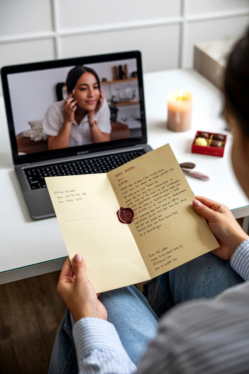 Reading Love Letters - 25 Long Distance Valentine's Day Video Call Ideas