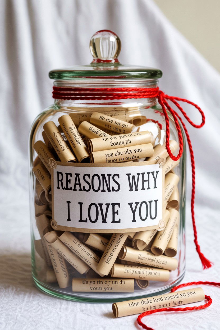 Reasons Why I Love You Jar - 25 Valentine's Day Love Jar Ideas