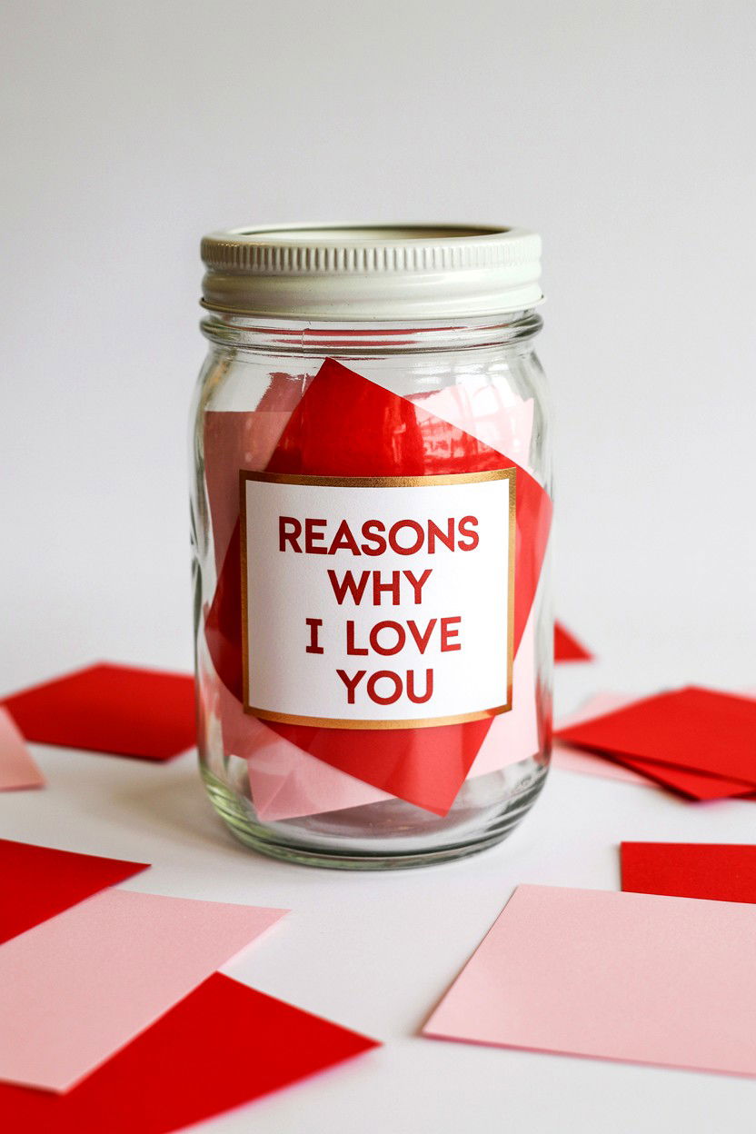 Reasons Why I Love You Jar - 25 Valentine's Day Love Note Jar Ideas