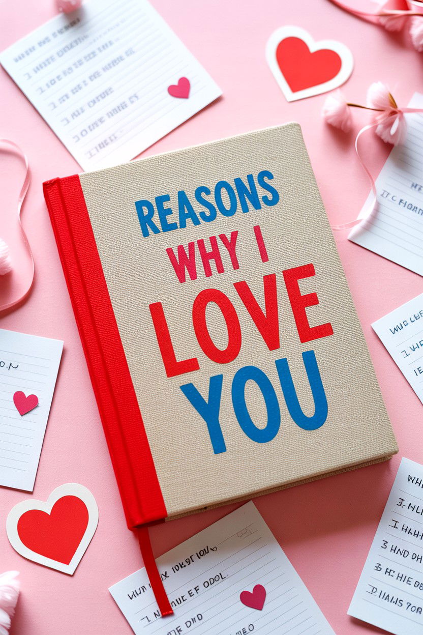 Reasons Why I Love You Journal - 25 Valentine's Day Personalized Book Ideas