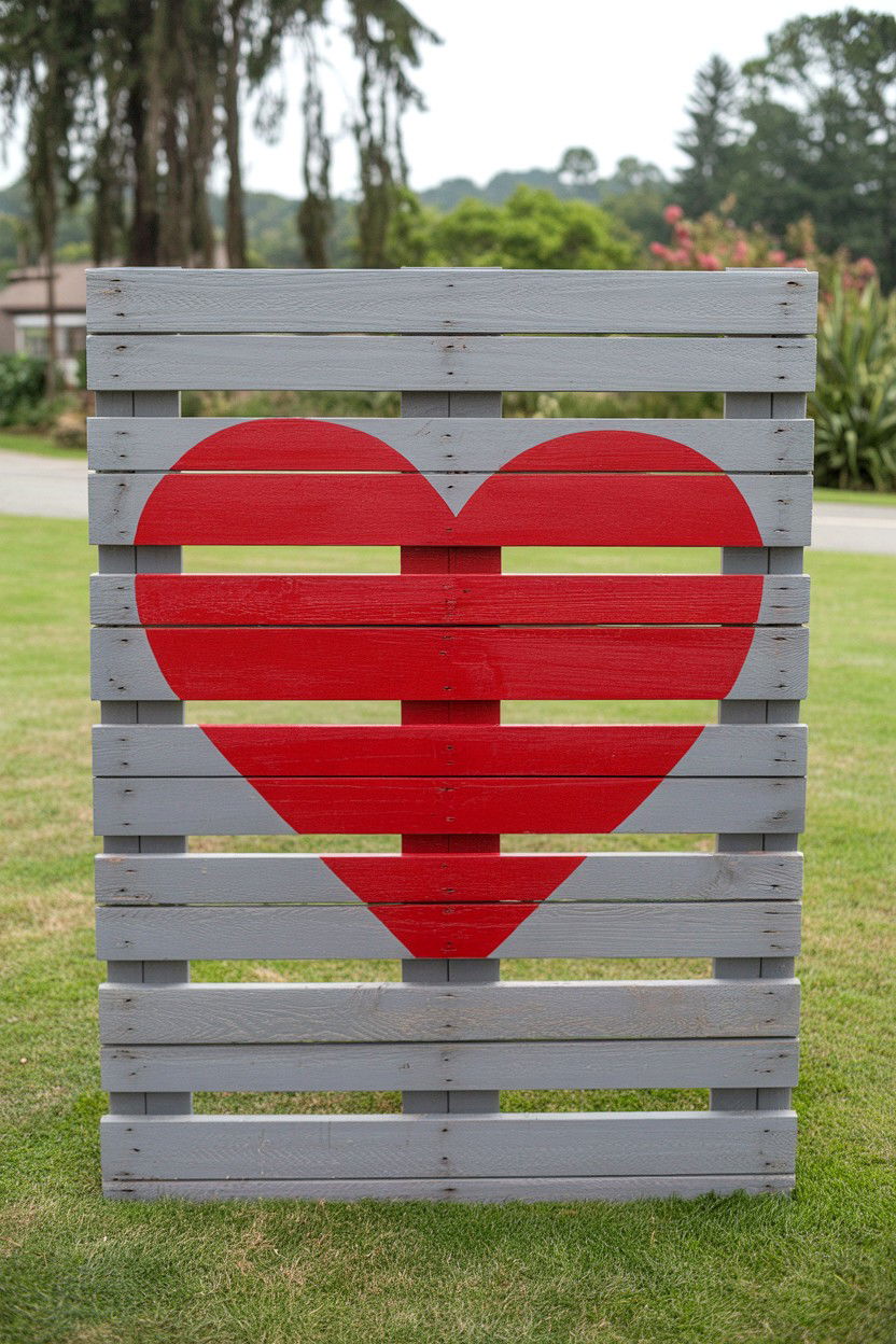 Reclaimed Wood Pallet - 25 Valentine's Day Love Sign Ideas