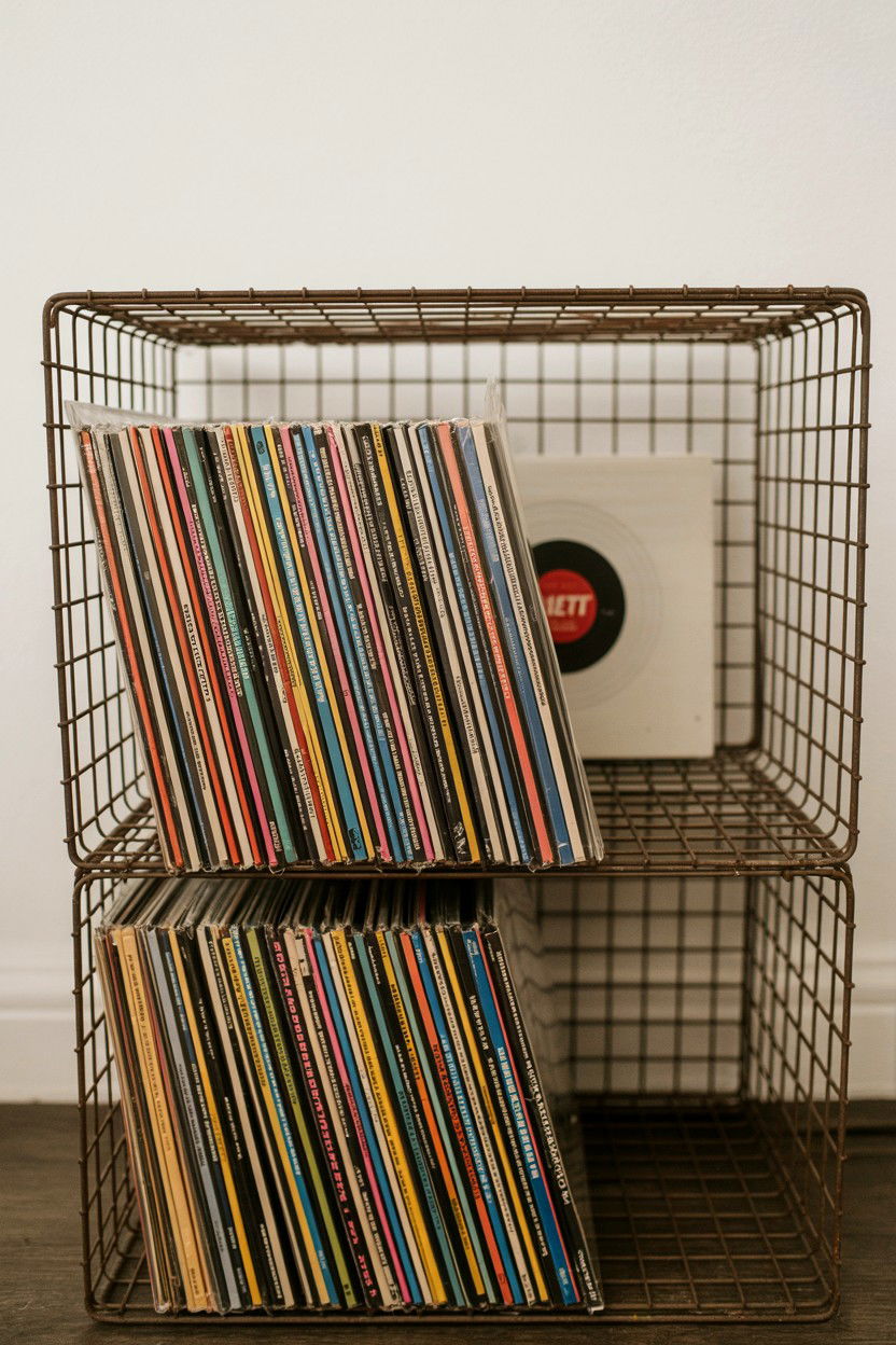 Record Storage Crate - 25 Music Lover Valentine's Day Gifts for Him