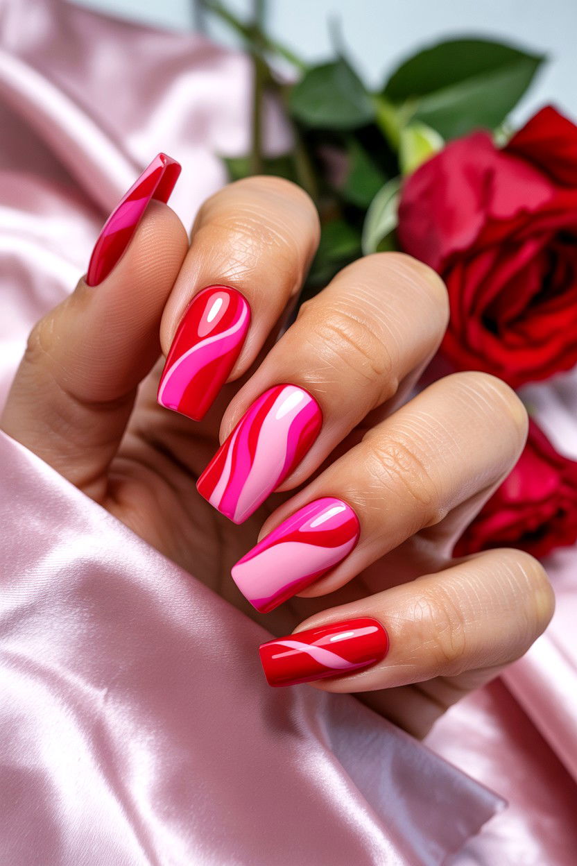 25 Trendy Marble Valentine's Day Nail Ideas for 2024