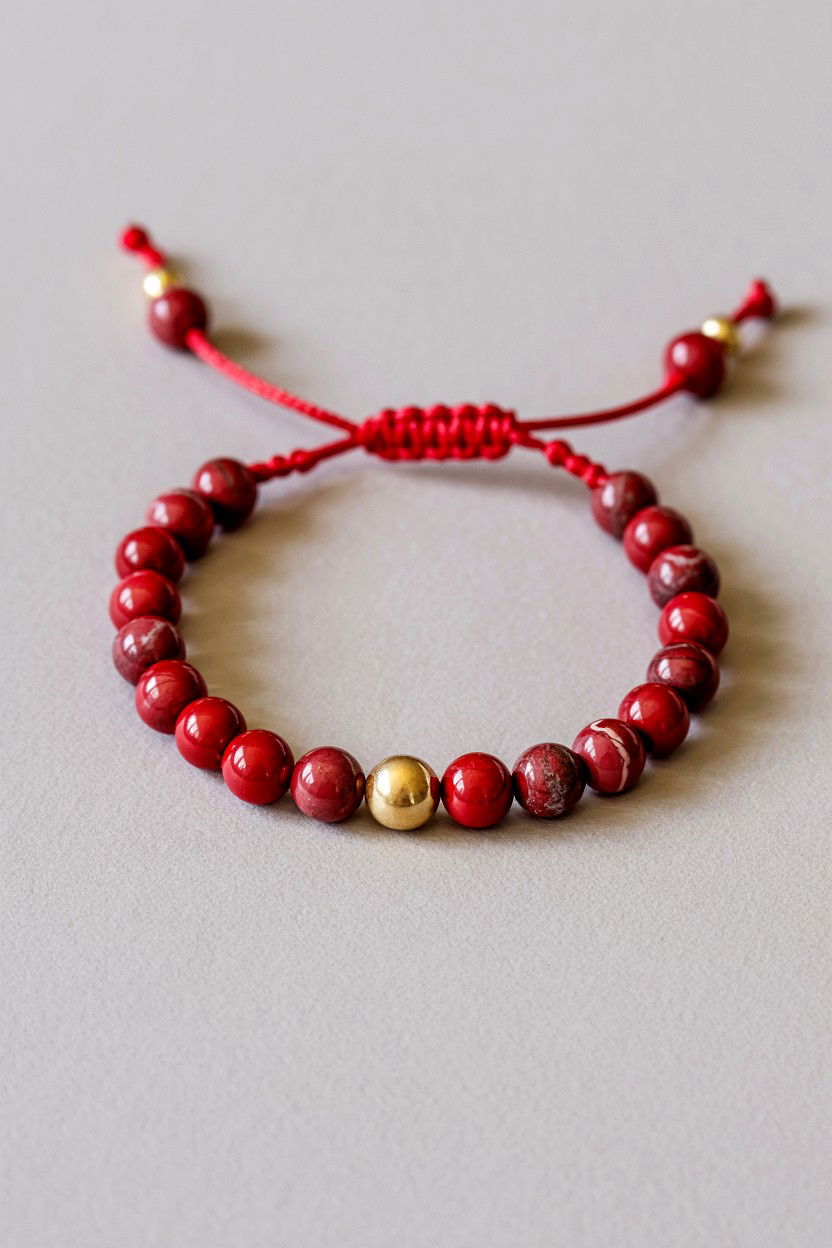 Red Beaded Bracelet - 25 Valentine's Day Bracelet Ideas