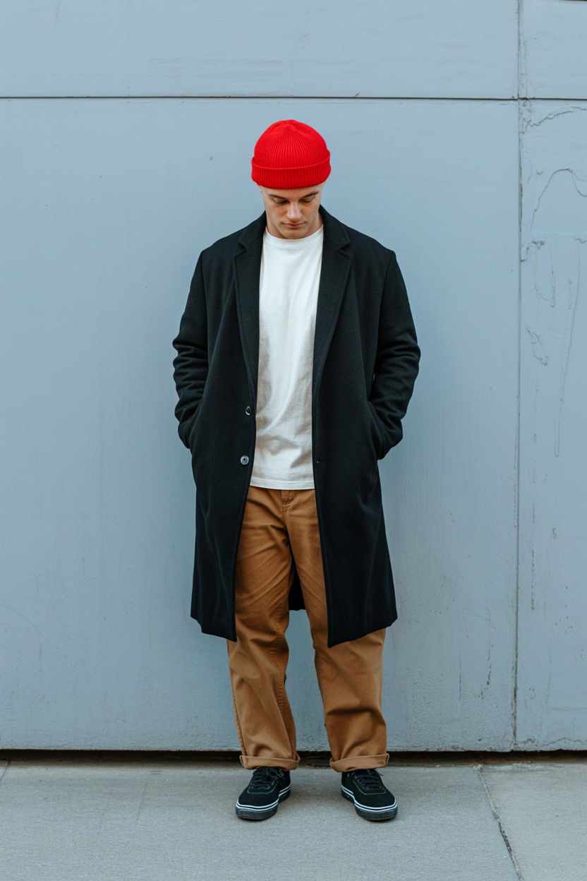 Red Beanie Hat Outfit - 25 Valentine's Day Streetwear Outfits