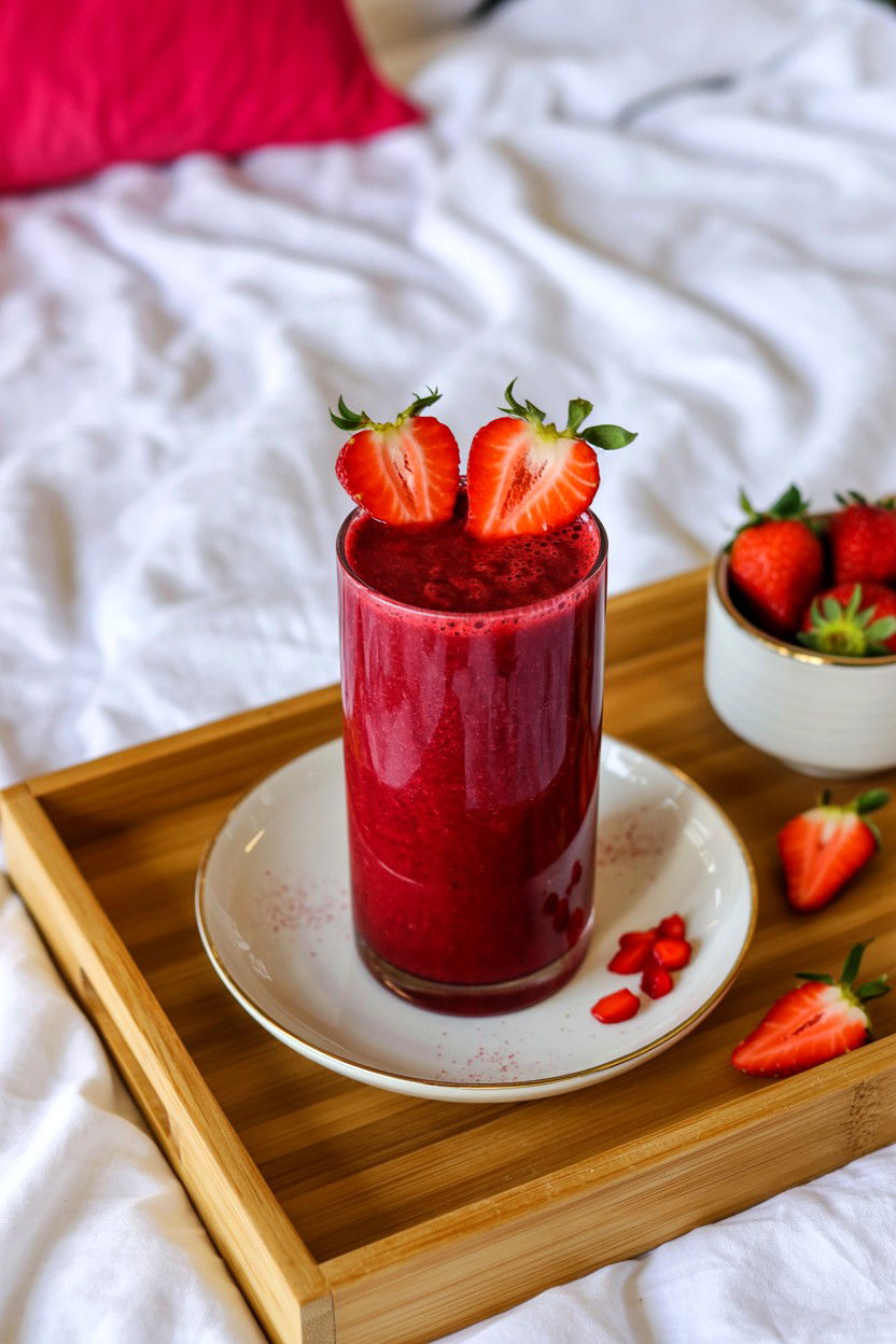 Red Berry Smoothie - 25 Valentine's Day Red Drink Ideas