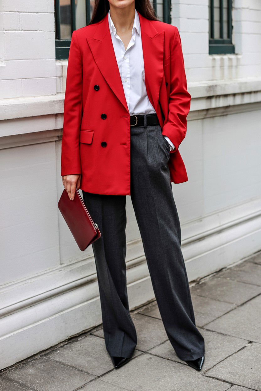 Red Blazer Outfit - 25 Valentine's Day Work Outfits
