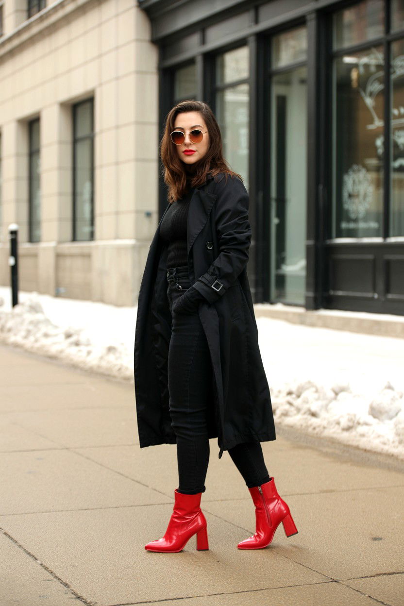Red Boots Fashion - 25 Valentine's Day Winter Outfits