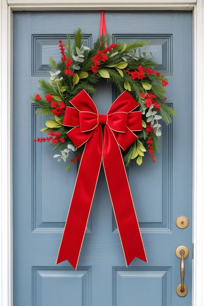 Red Bow Door Hanger - 25 Valentine's Day Bow Ideas