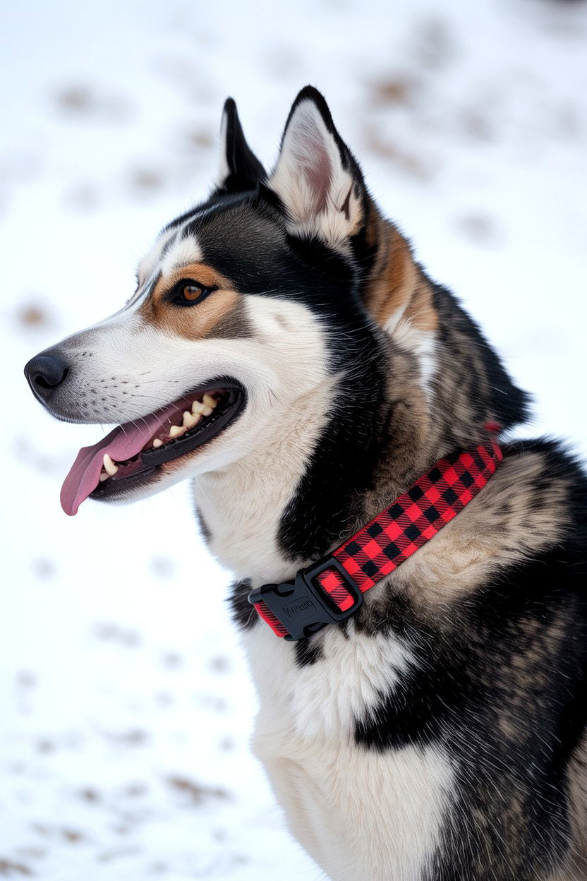 Red Buffalo Plaid Dog Collar - 25 Valentine's Day Pet Collar Ideas