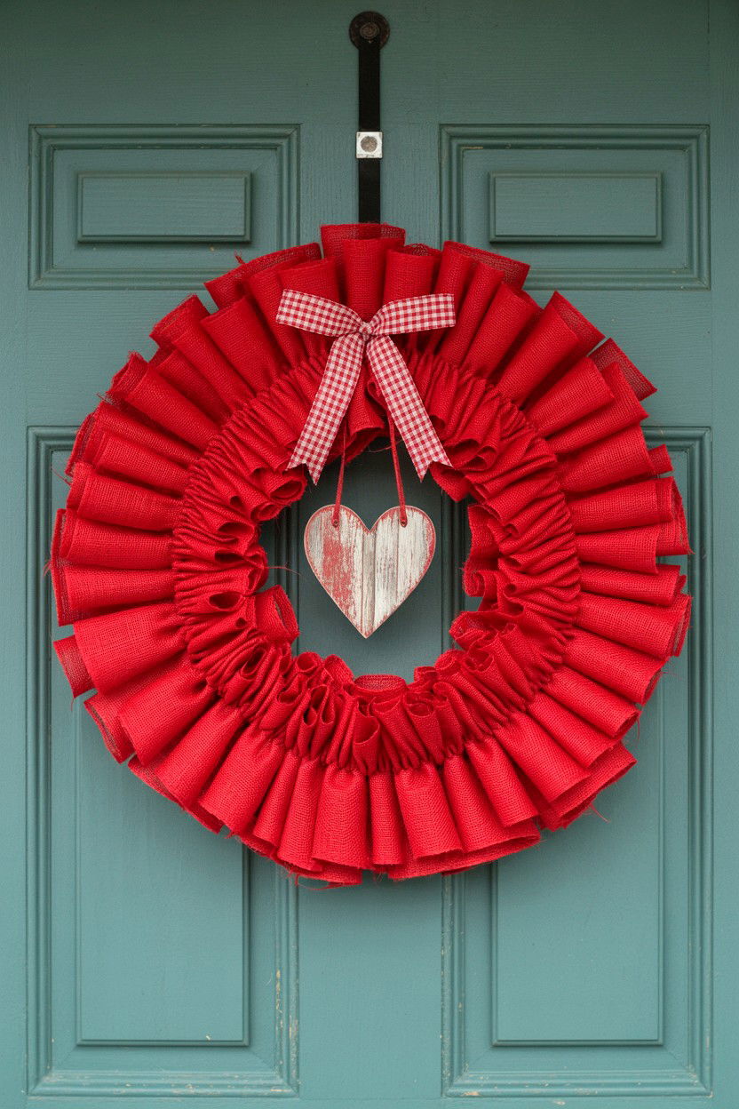 25 Red Valentine's Day Wreath Ideas for a Bold Door
