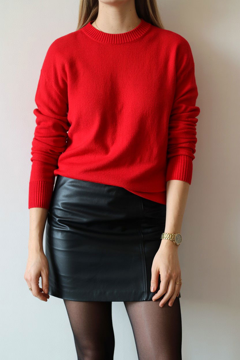 Red Cashmere Sweater - 25 Valentine's Day Outfit Ideas