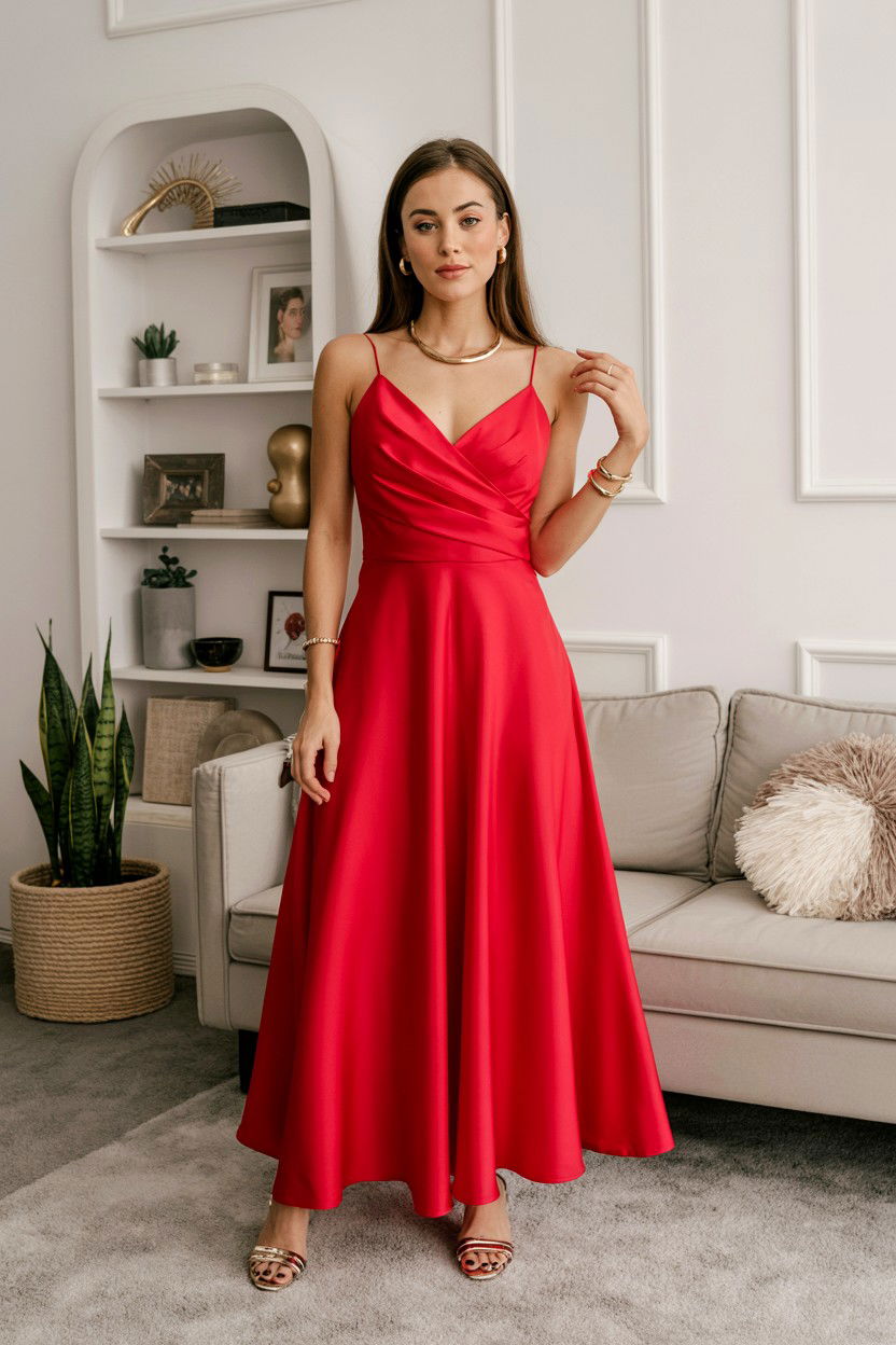 Red Dress - 25 Valentine's Day Selfie Ideas