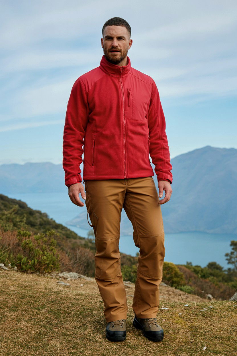 Red Fleece Jacket Look - 25 Valentine's Day Streetwear Outfits