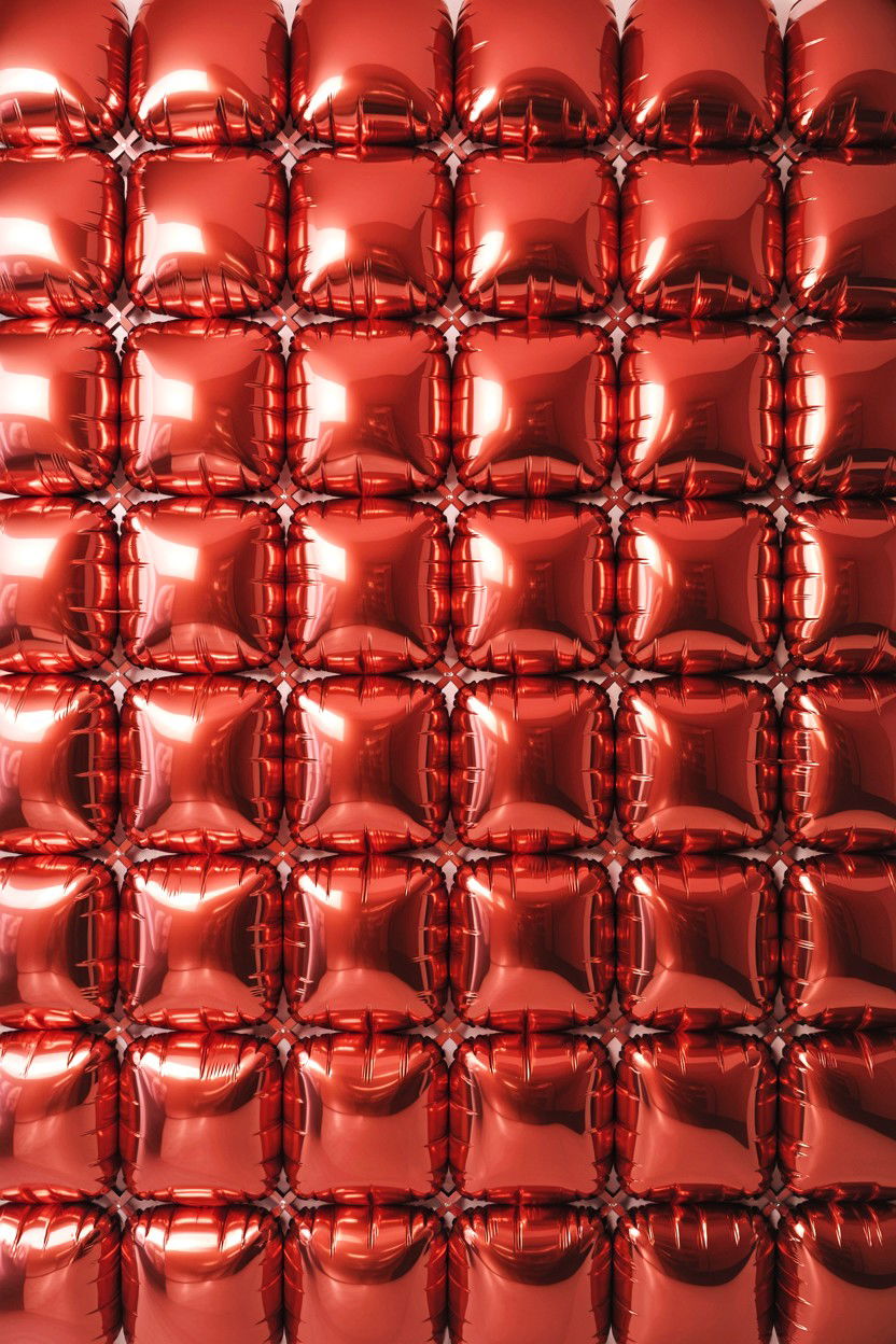 Red Foil Balloon Wall - 25 Valentine's Day Balloon Wall Ideas