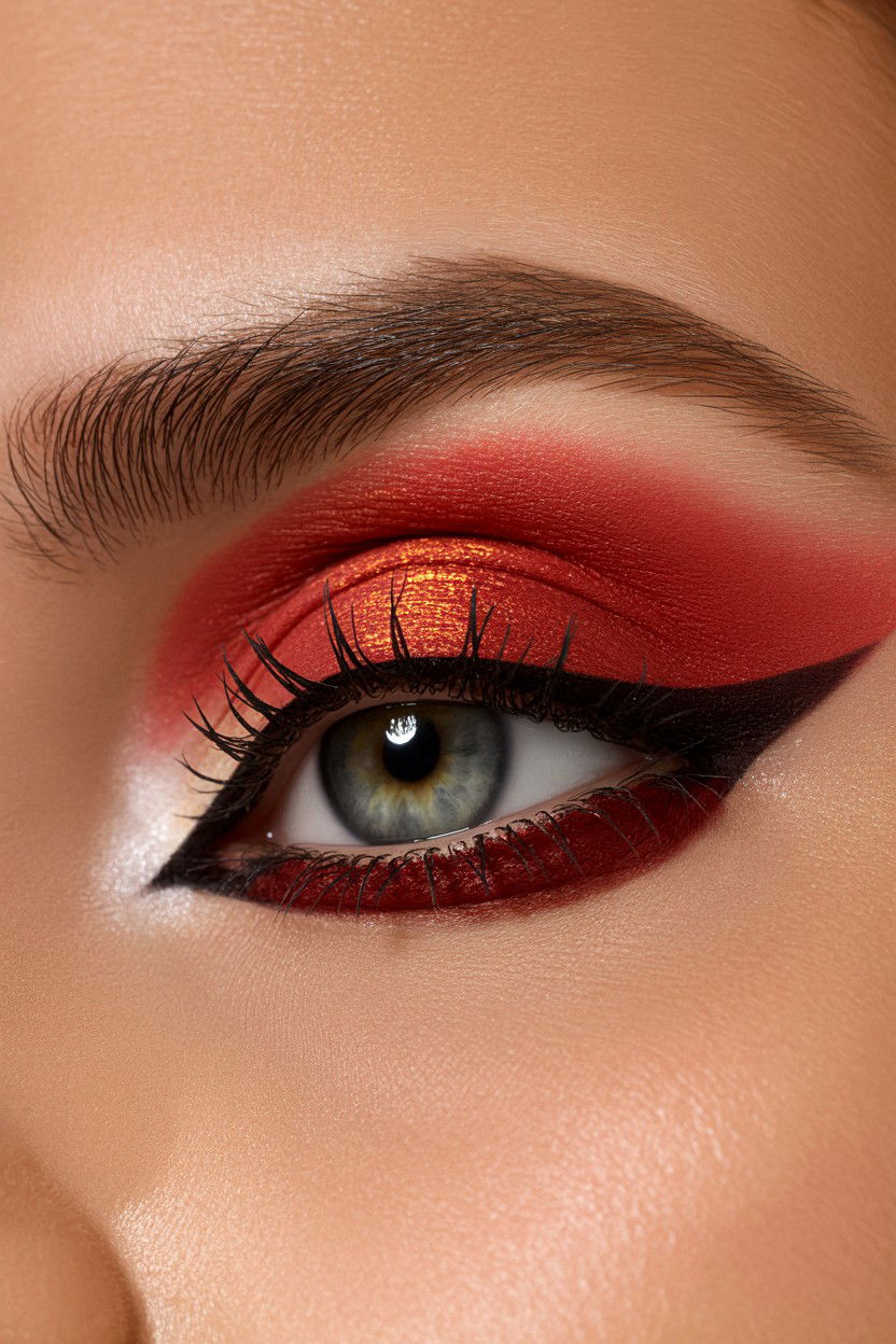 Red Halo Eye - 25 Valentine's Day Doe Eye Makeup