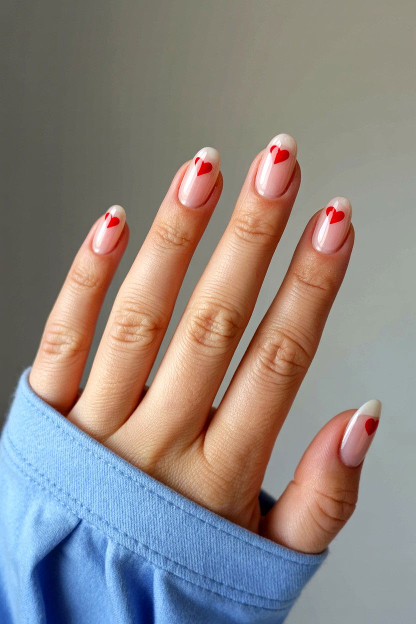 Red Heart Nail Stickers - 25 Valentine's Day Nail Sticker Ideas