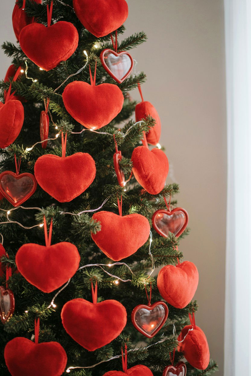 Red Heart Tree - 25 Valentine's Day Tree Decorating Ideas