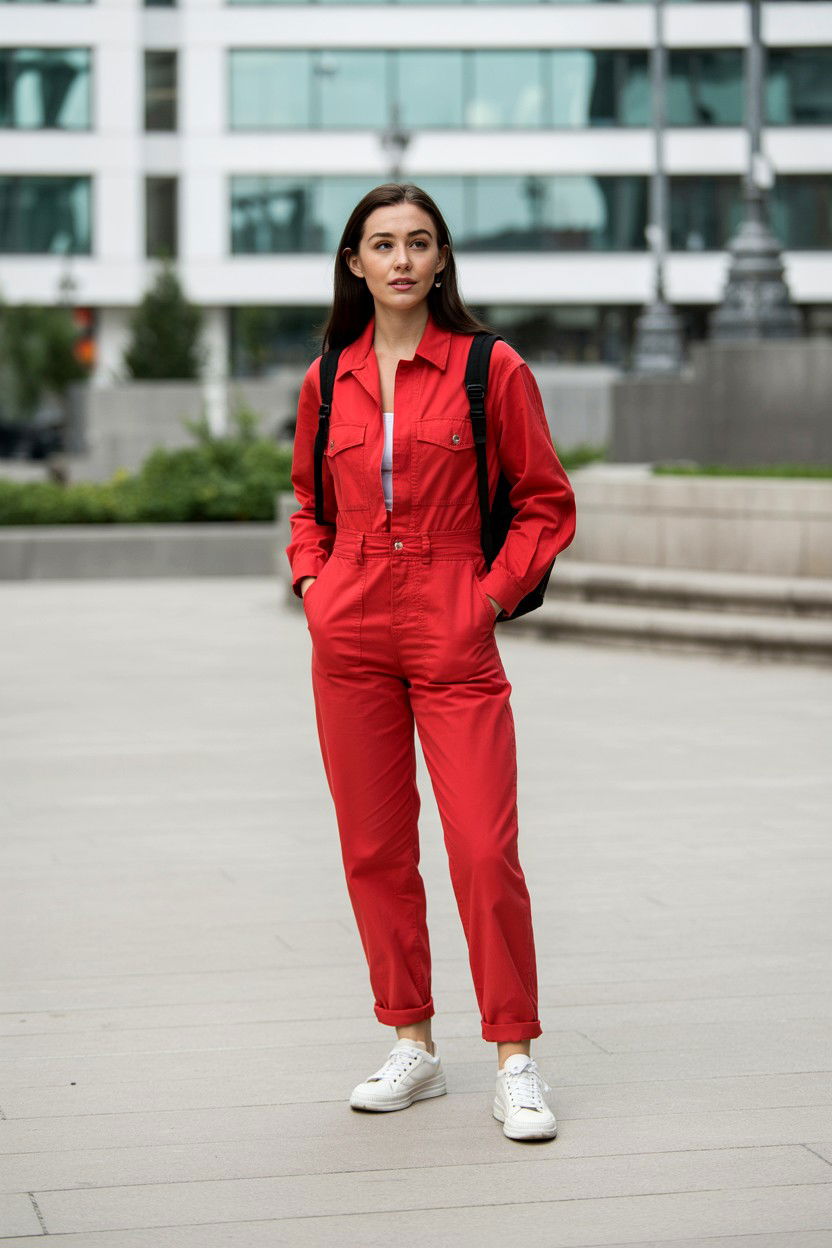 Red Jumpsuit Casual Style - 25 Casual Valentine's Day Outfits