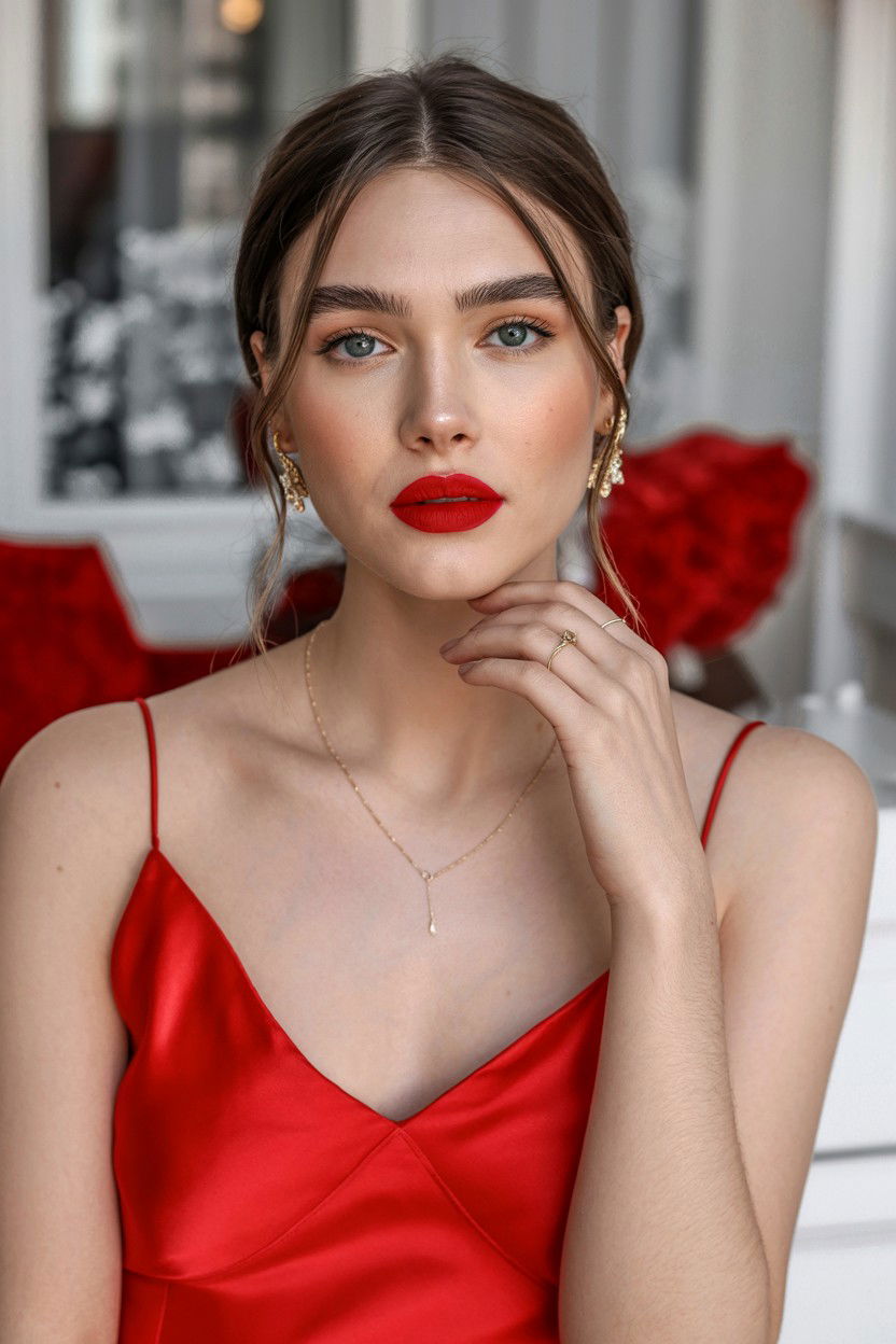 Red Lipstick - 25 Valentine's Day Makeup Looks