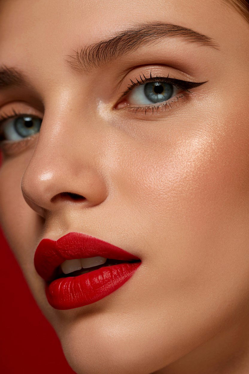 Red Lipstick Look - 25 Valentine's Day Instagram Photo Ideas