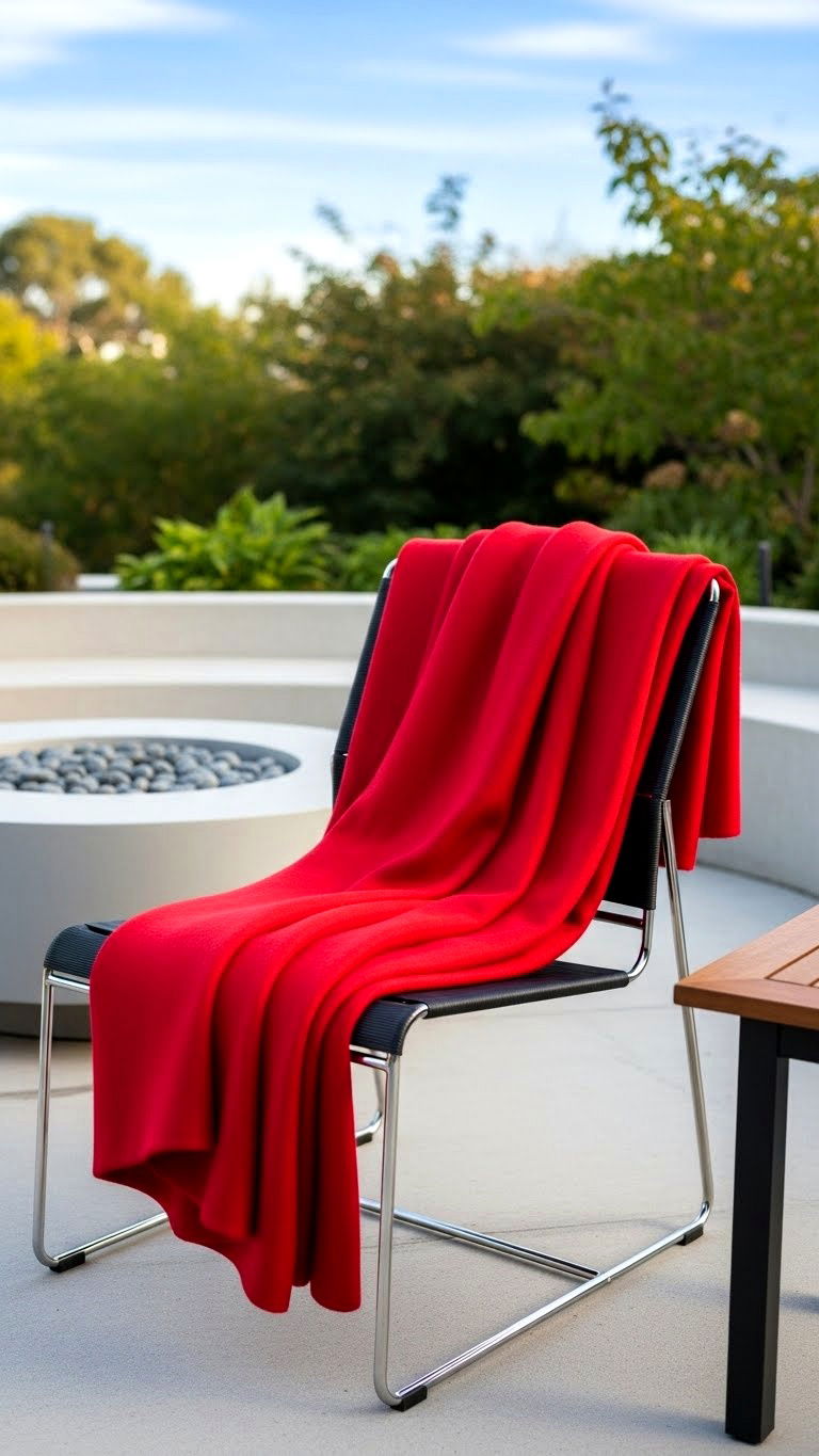 Red Outdoor Blanket For Seating - 25 valentine's day outdoor decor ideas