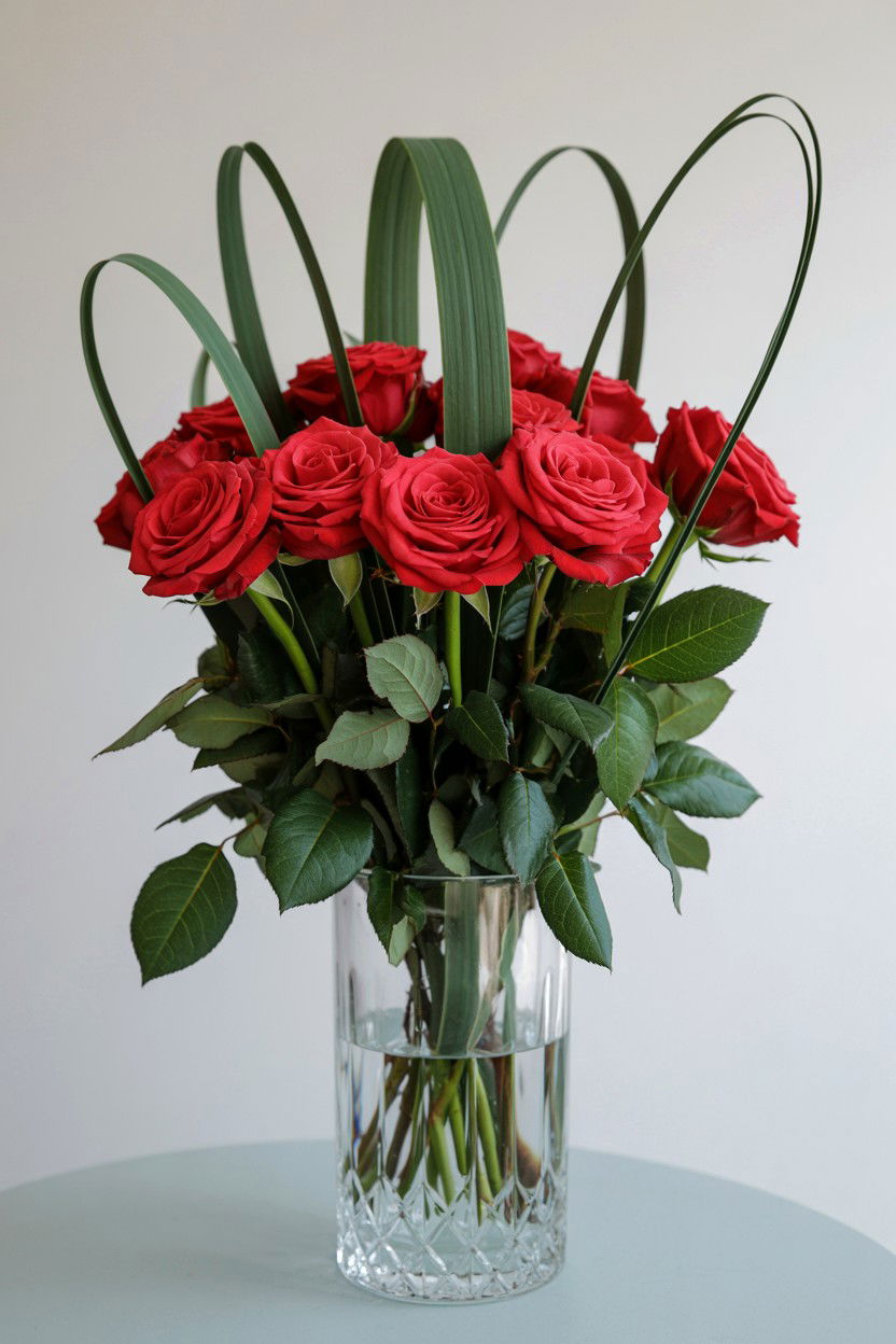 Red Rose Bouquet - 25 Valentine's Day Bathroom Decor Ideas