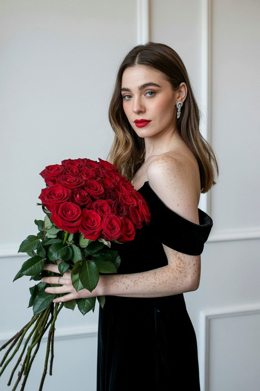 Red Rose Bouquet - 25 Valentine's Day Photoshoot Ideas