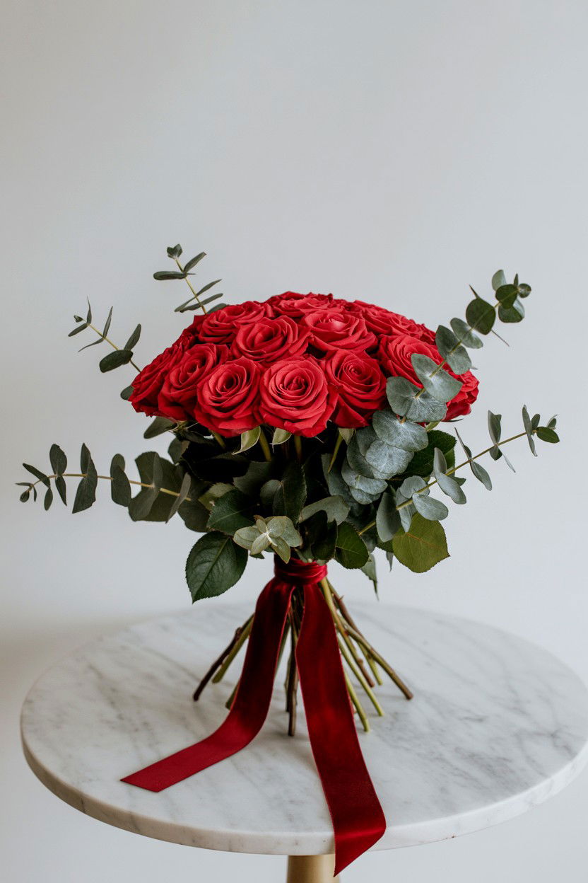 Red Rose Bouquet - 25 Valentine's Day Flower Gift Ideas