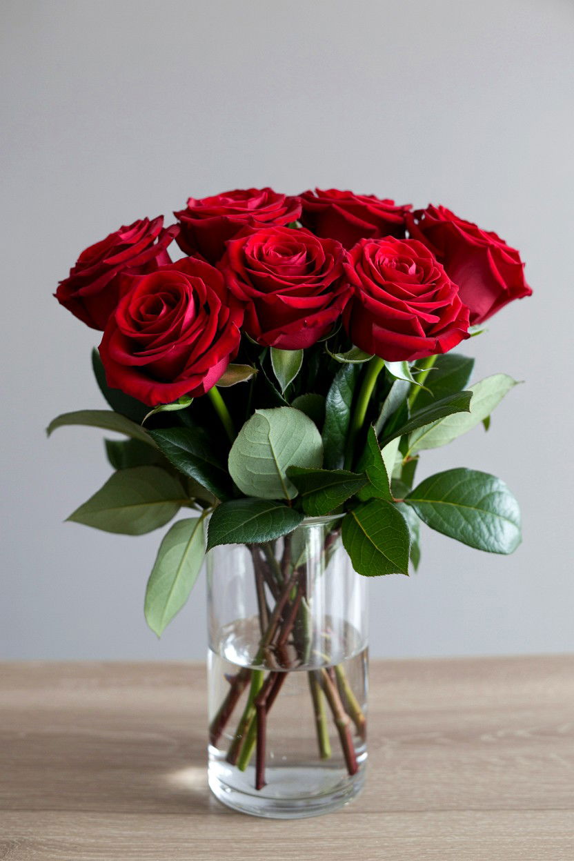 Red Rose Centerpiece - 25 Valentine's Day Flower Centerpiece Ideas