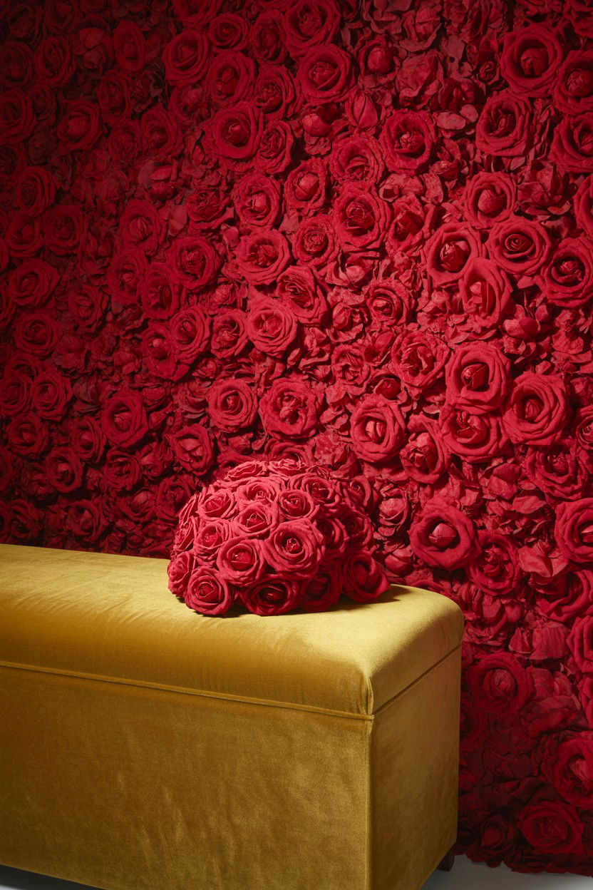 Red Rose Wall - 25 Glam Valentine's Day Decor Ideas