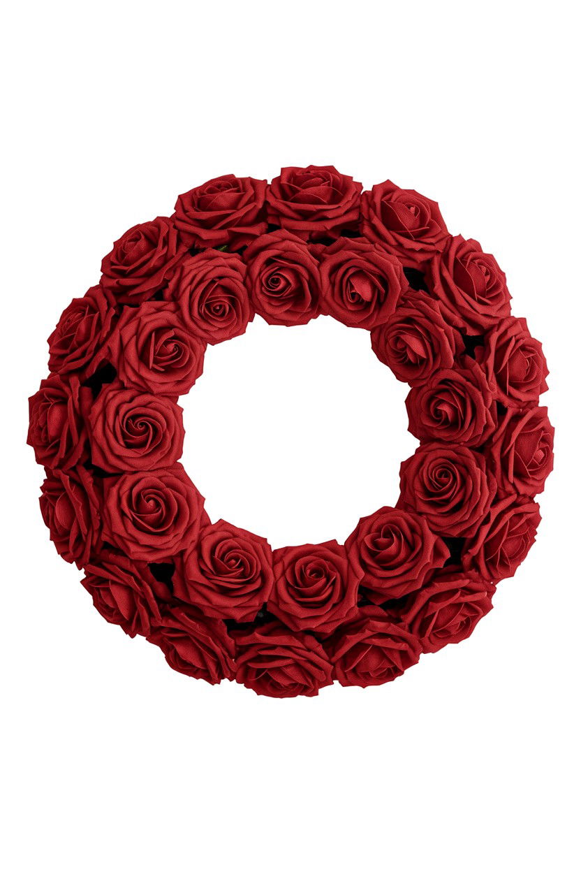 Red Rose Wreath - 25 Valentine's Day Wreath Ideas