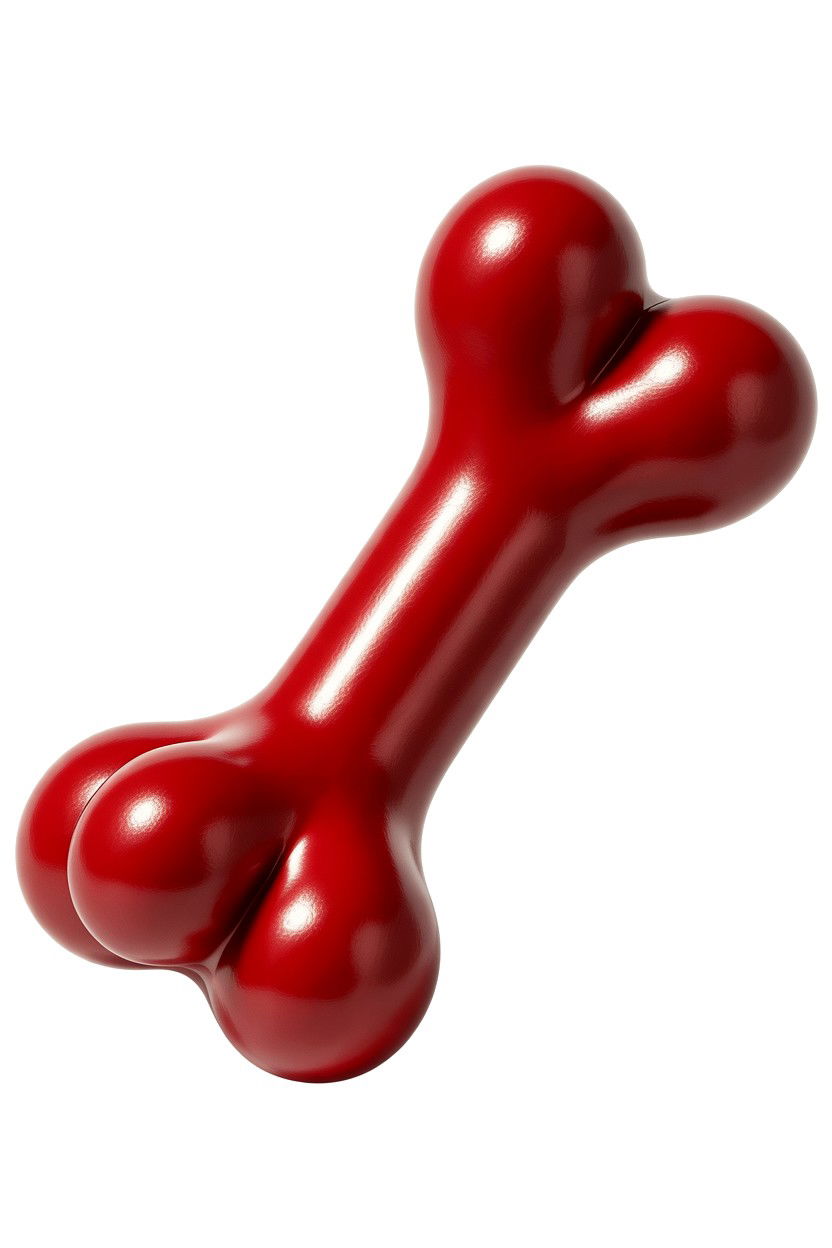Red Rubber Bone - 25 Valentine's Day Pet Toy Ideas