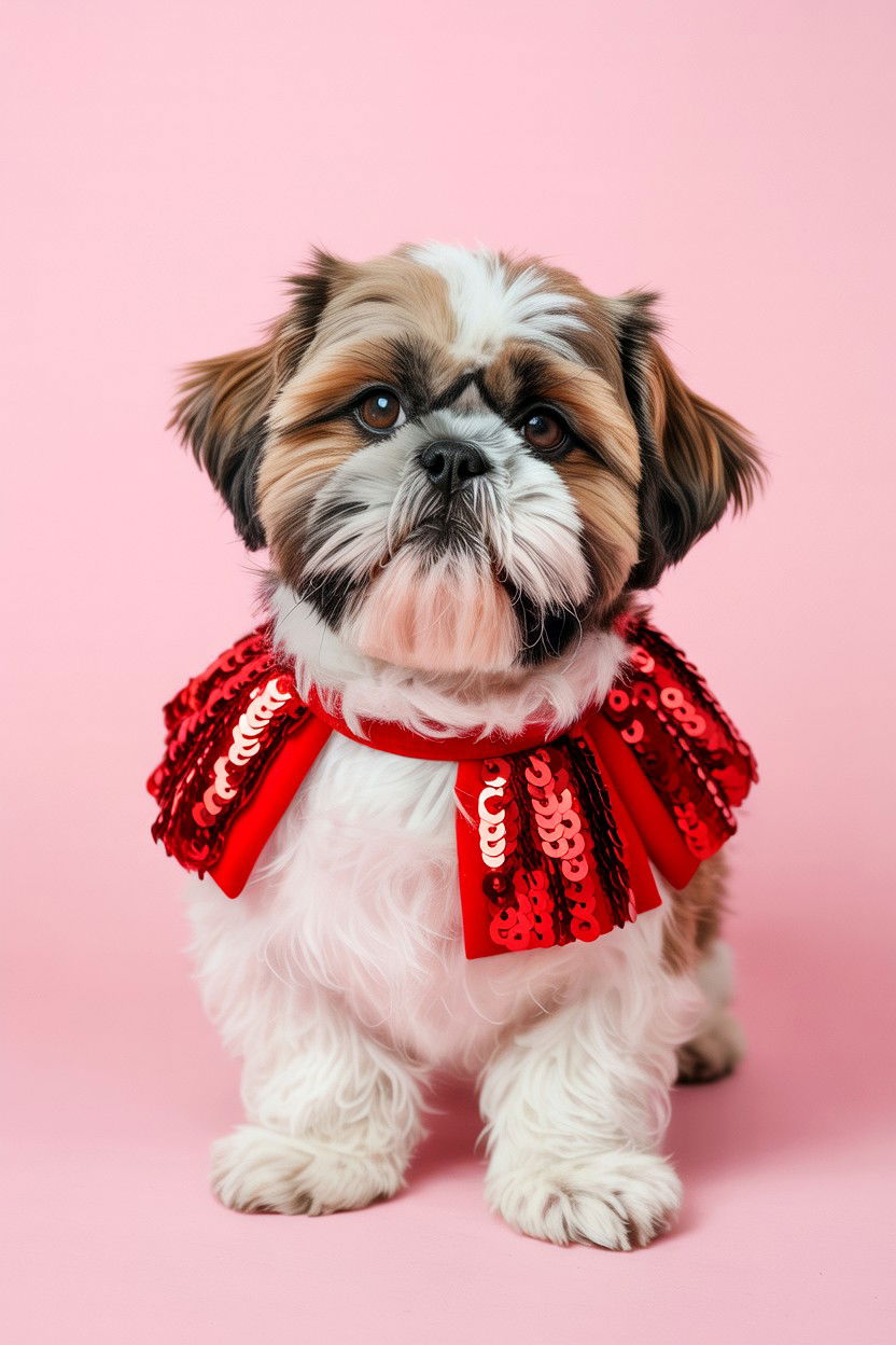 Red Sequin Dog Collar - 25 Valentine's Day Pet Collar Ideas