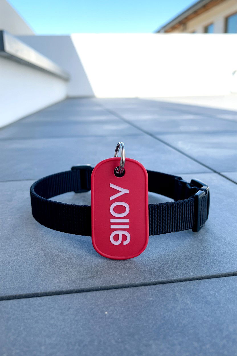 Red Silicone Dog Tag - 25 Valentine's Day Pet Tag Ideas