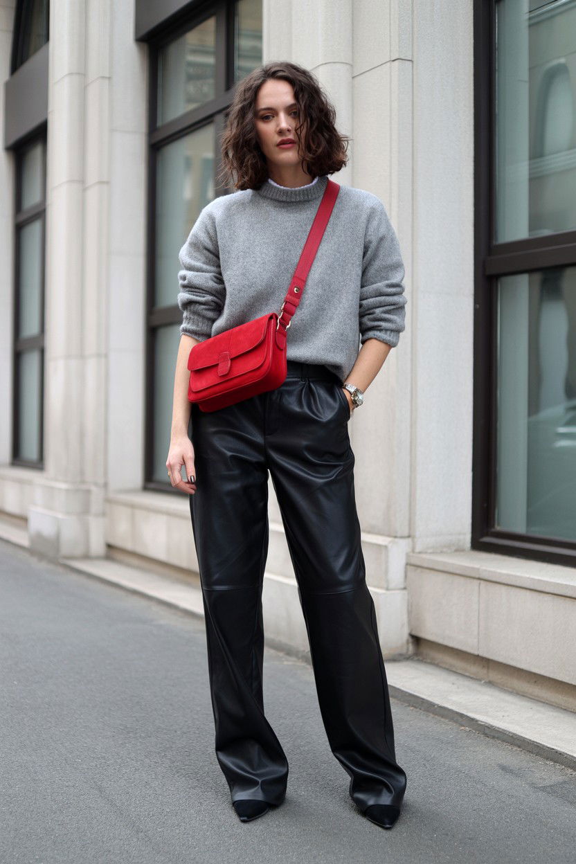 Red Suede Crossbody - 25 Valentine's Day Handbag Ideas