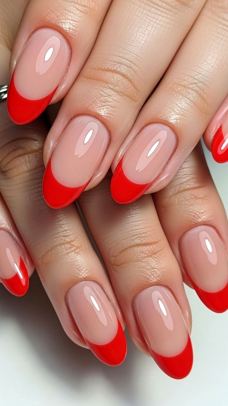 Red Tip Nails - 25 valentine's day nails