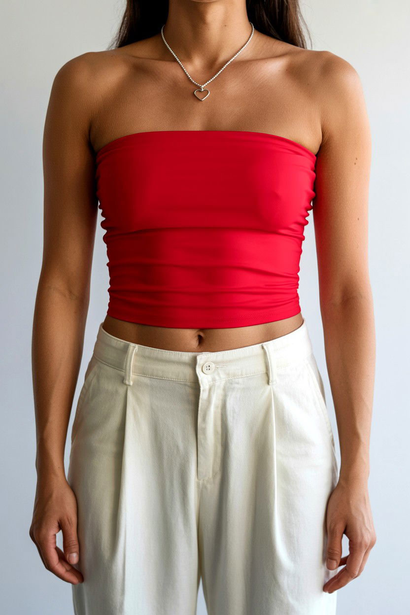 Red Tube Top - 25 Valentine's Day Y2K Outfits