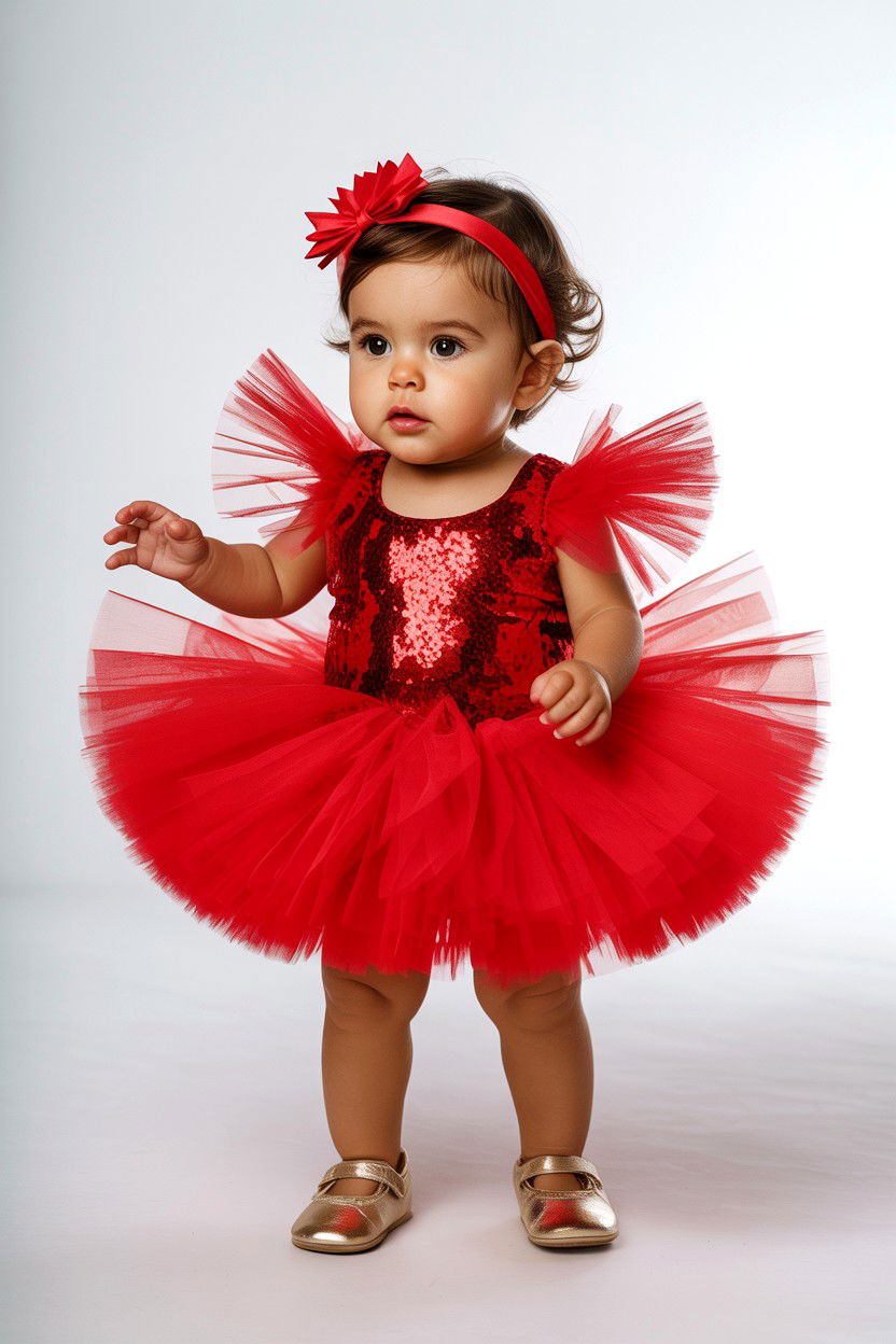 Red Tutu Outfit - 25 Valentine's Day Baby Photo Ideas